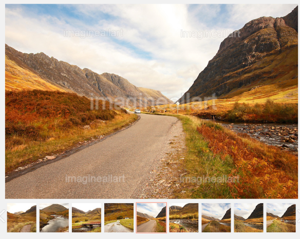 Beautiful road in Glencoe in Autumn, Scotland. To see more images click on this photo or the link below