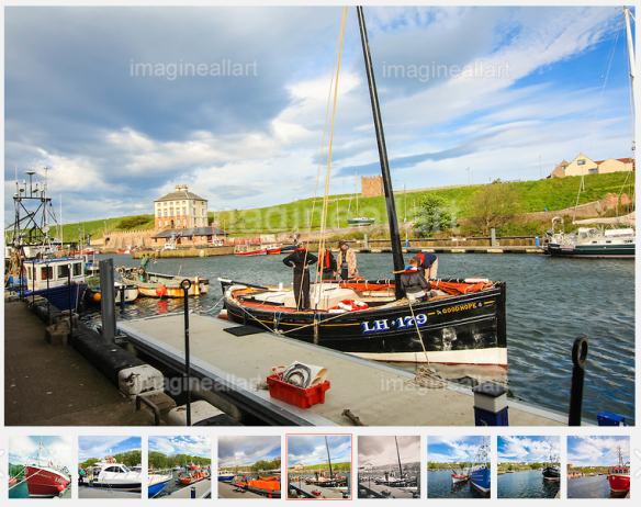Fishing boats in the Harbour, Eyemouth Harbour, Berwickshire, Scotland, 